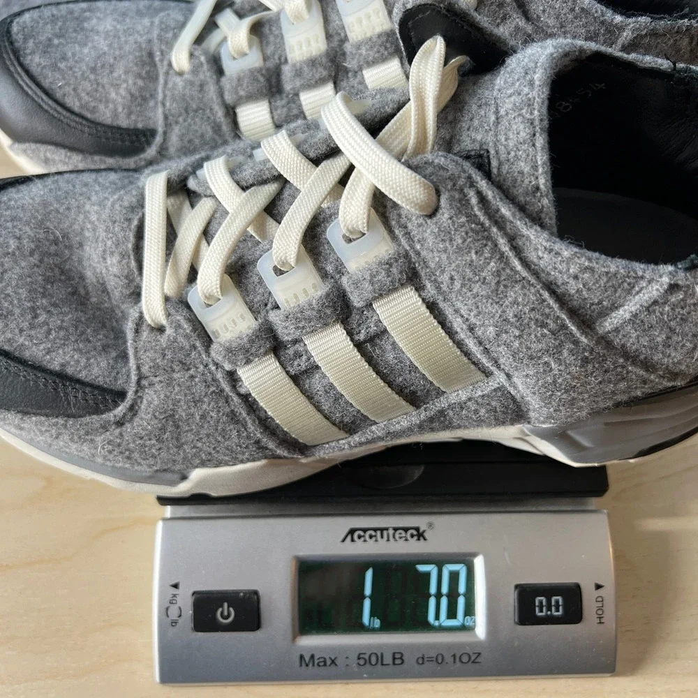 Adidas EQT Support RF Wool Grey White Black Mens 7 Sneakers AQ8454 Athleisure